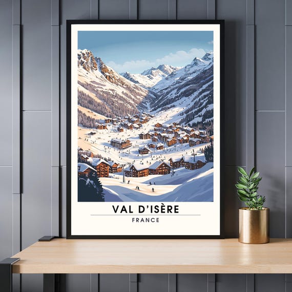 Poster Val Disre France Print Espace Killy The Alps Ski