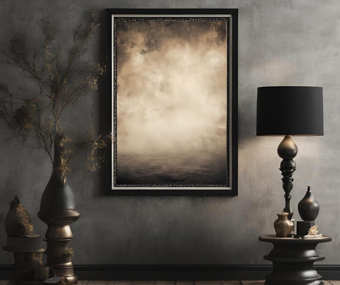 Earthy Beige Abstract Textured Minimalist Neutral Wall Decor Poster - Image 2
