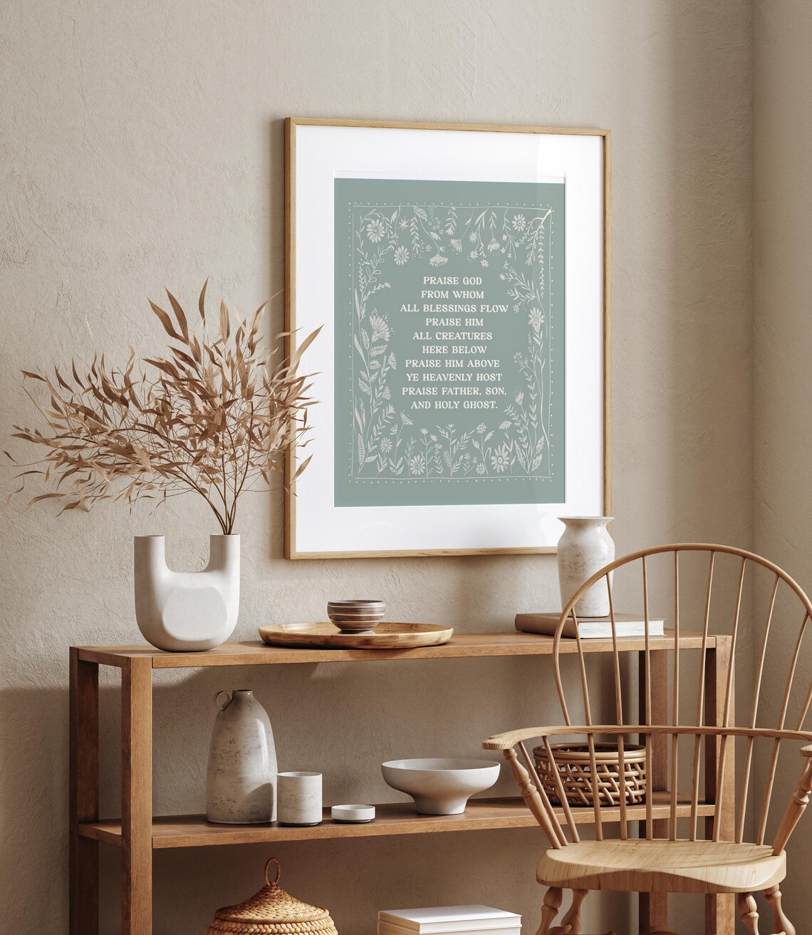 Doxology Praise God Vintage Christian Art Print - Image 3