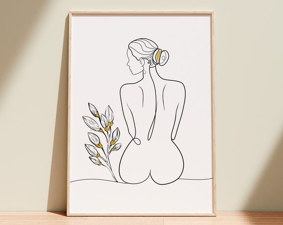 One Line Art Woman Line Drawing Woman Woman Body Art Female Line Art One Line Print Minimal Woman One Line Art One Line Minimalist Art
