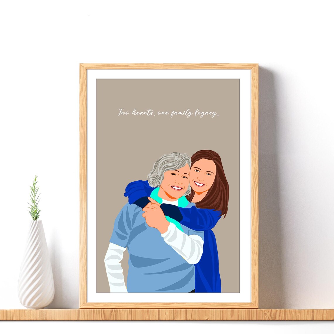 Personalized Family Portrait Custom Drawing Art Print - Image 3