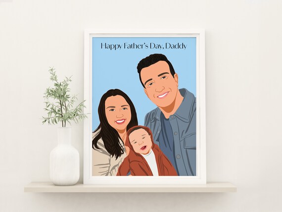 Custom Faceless Family Portrait, Personalized Art Print
