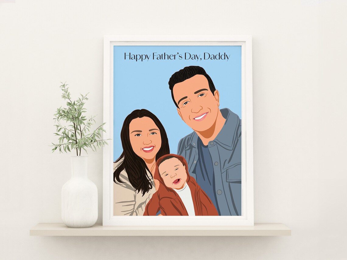 Custom Faceless Family Portrait, Personalized Art Print