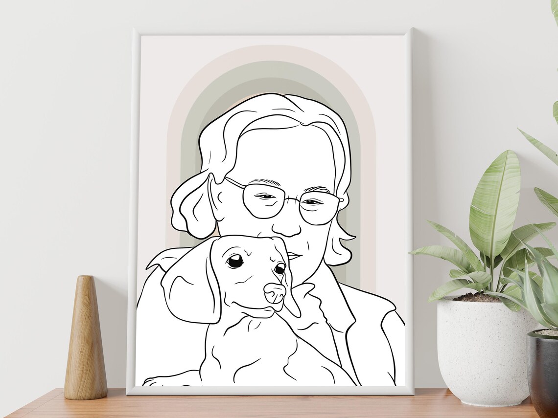 Custom Couple Line Art From Photo, Personalized Art Print - Image 2