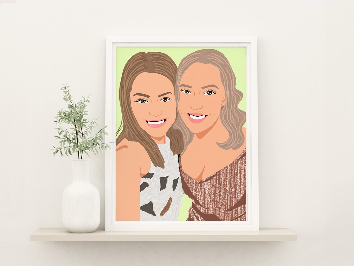 Custom Faceless Portrait From Photo, Personalized Art Print