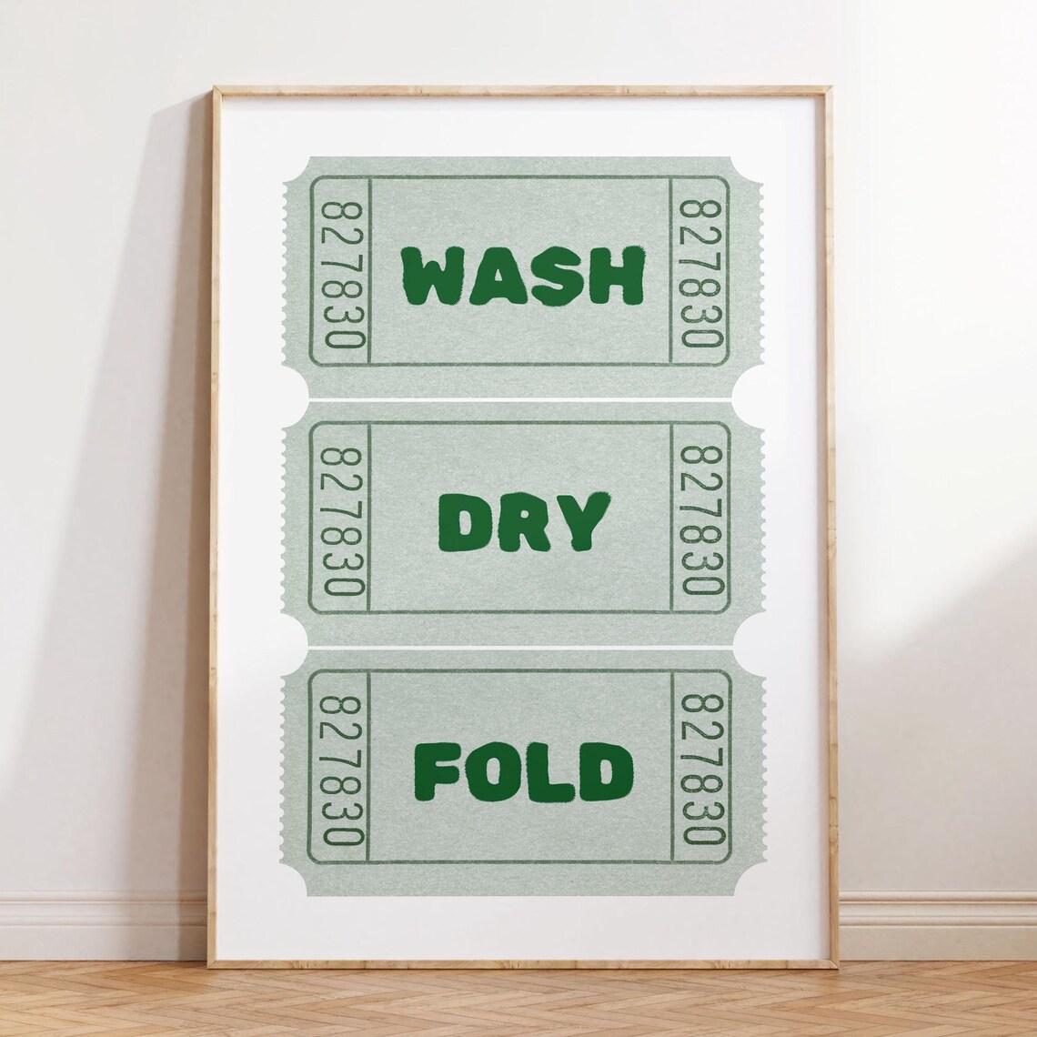 Laundry Wash Dry Fold Rules Poster Print