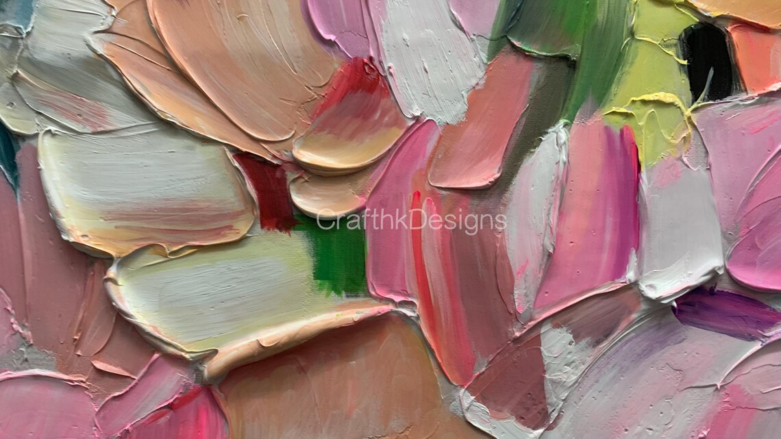 Abstract Floral Oil Painting, Modern Minimalist Art Print - Image 5