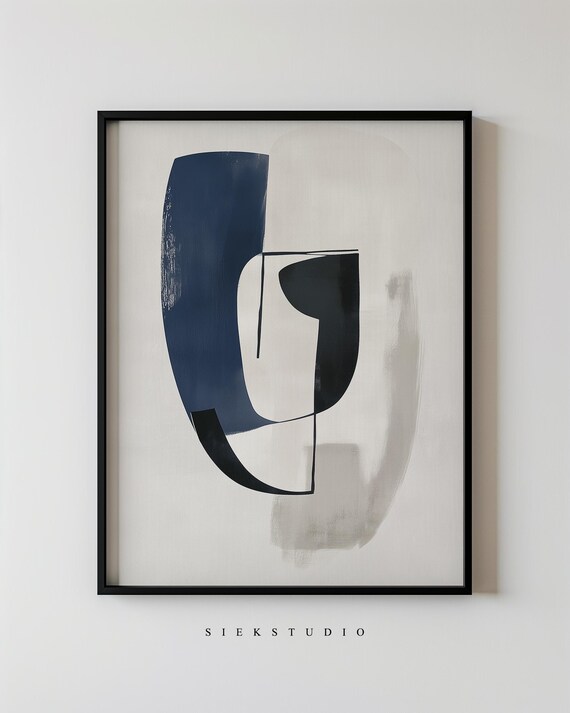 Minimalist Abstract Line Shapes Art Print