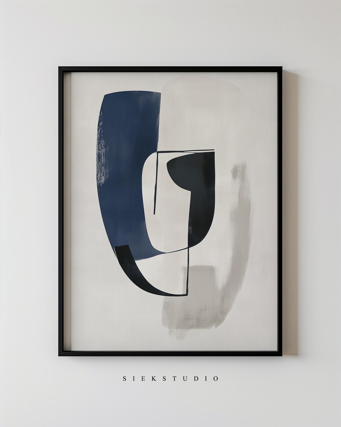 Minimalist Abstract Line Shapes Art Print