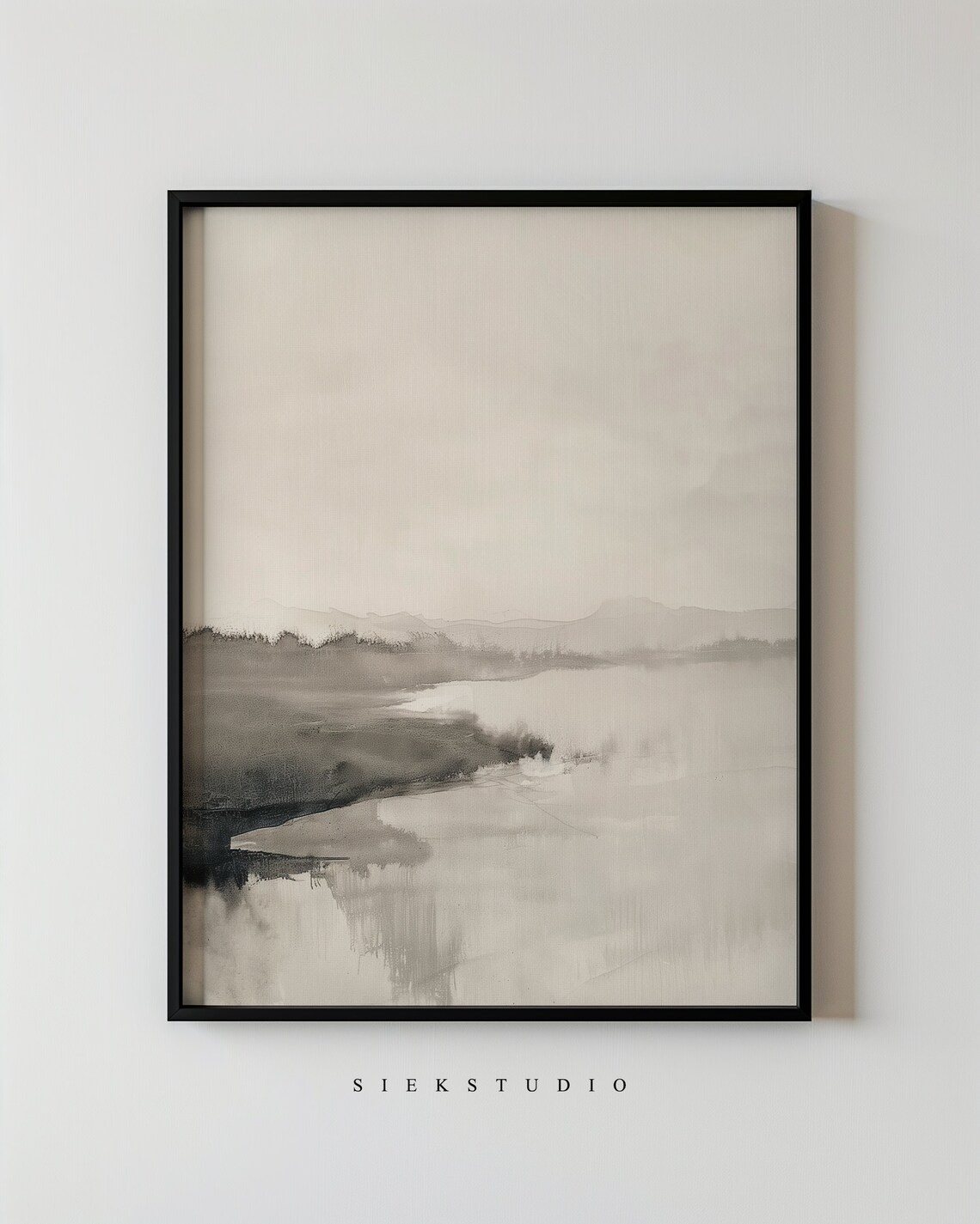 Minimalist Landscape Watercolor Art Print, Japandi