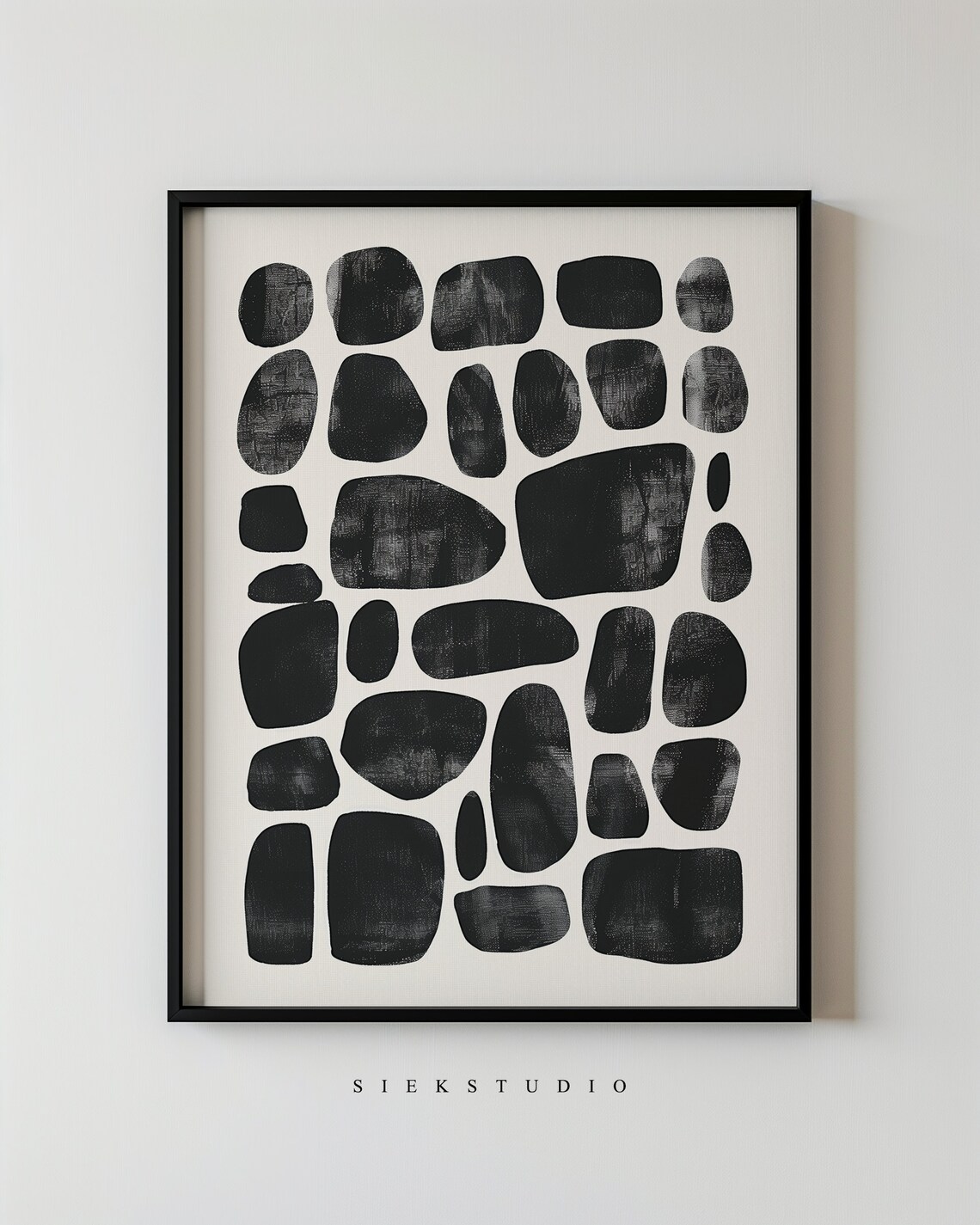 Abstract Rock Wall Art, Minimalist Geometric Art Print