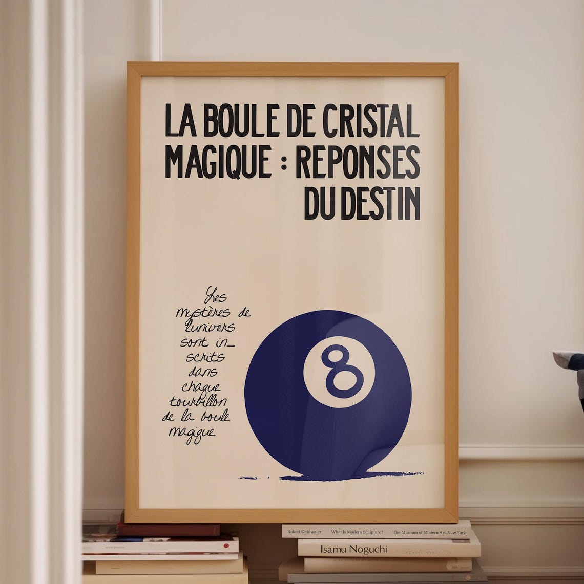 Trendy Blue Print French Book Poster 8 Ball Print Exhibition French Poster Blue Wall Art French Print Poster French Vintage Art
