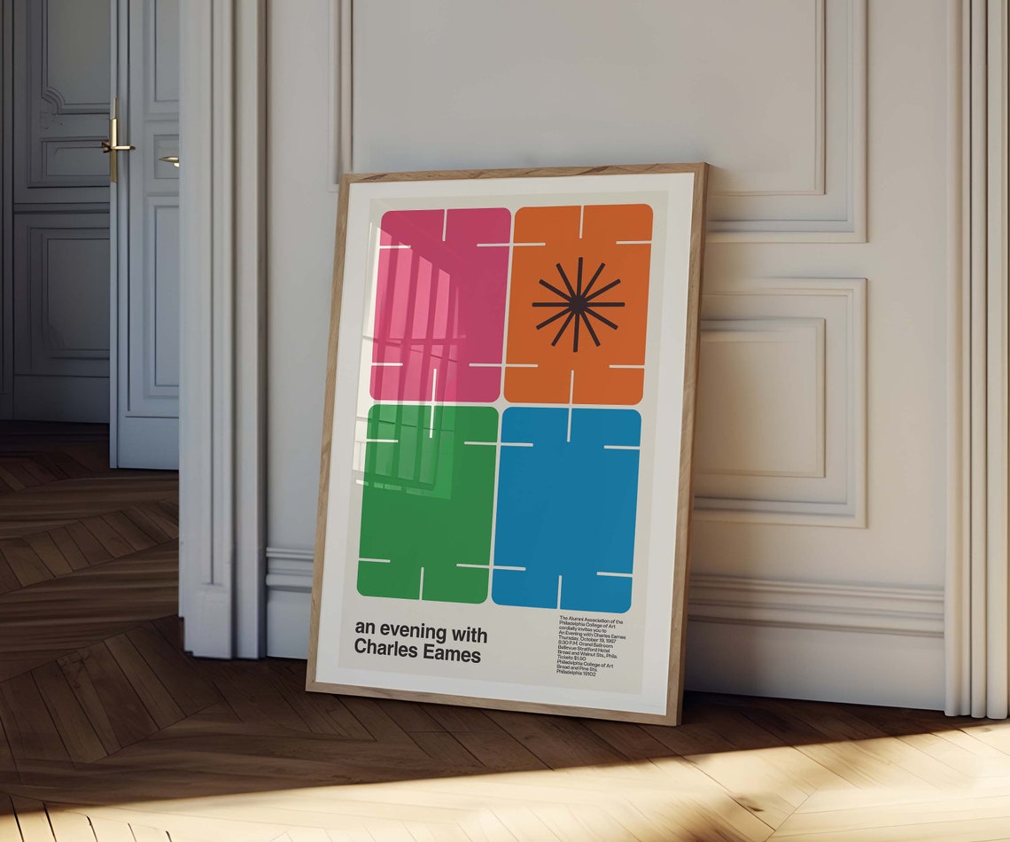 An Evening with Charles Eames 1967 Mid Century Exhibition Poster - Image 3