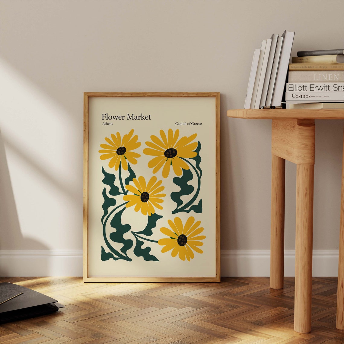 Flower Market Greece Yellow Flower Market Athens Greece Poster Matisse Print Travel Poster Wall Art Museum Poster Print - Image 2