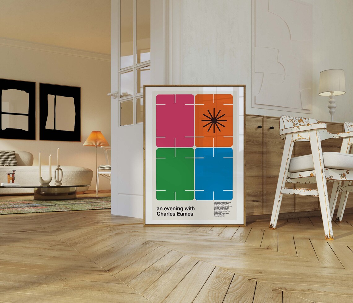 An Evening with Charles Eames 1967 Mid Century Exhibition Poster - Image 2