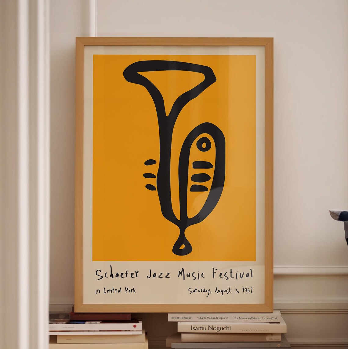 Schaefer Jazz Music Festival 1967 Trumpet Central Park Poster