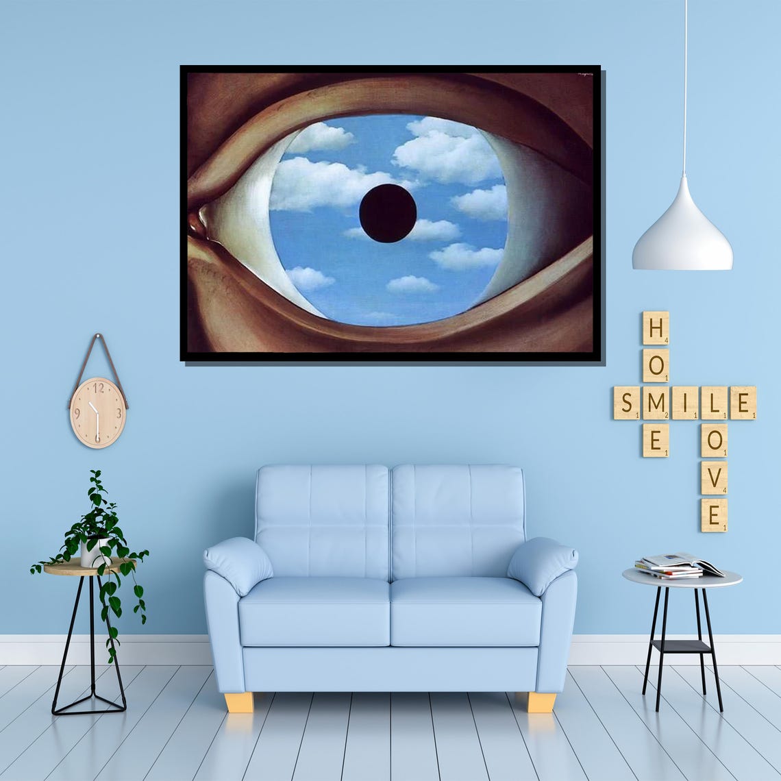 Rene Magritte The False Mirror Surreal Eye Sky Cloud Art Poster - Image 3