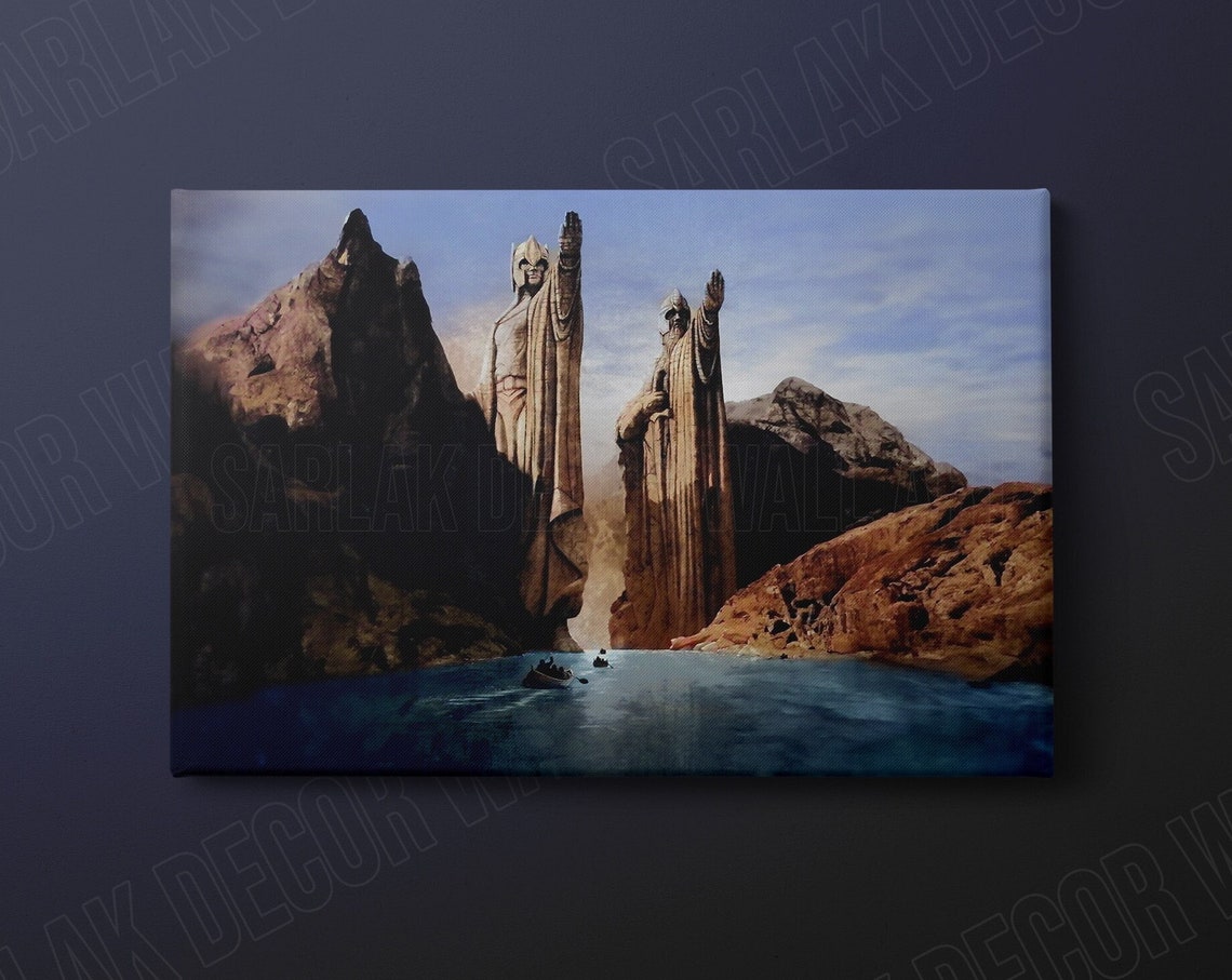 The Gates Of Argonath Wall Art Lord Of The Rings Argonath Print Lotr Lord Of The Rings Print Tolkien