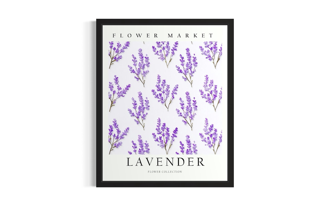 Flower Market Lavender Bloom Art 3D Paper Flower Collection Poster