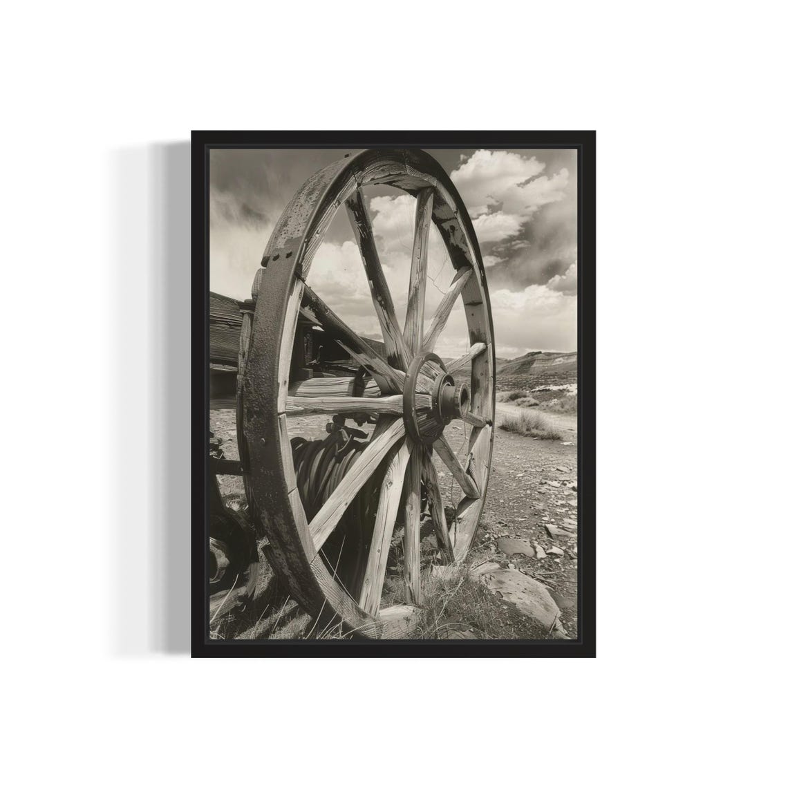 Wagon Wheel Poster Art Print Vintage Gothic Wall Art Painting Decor Photo