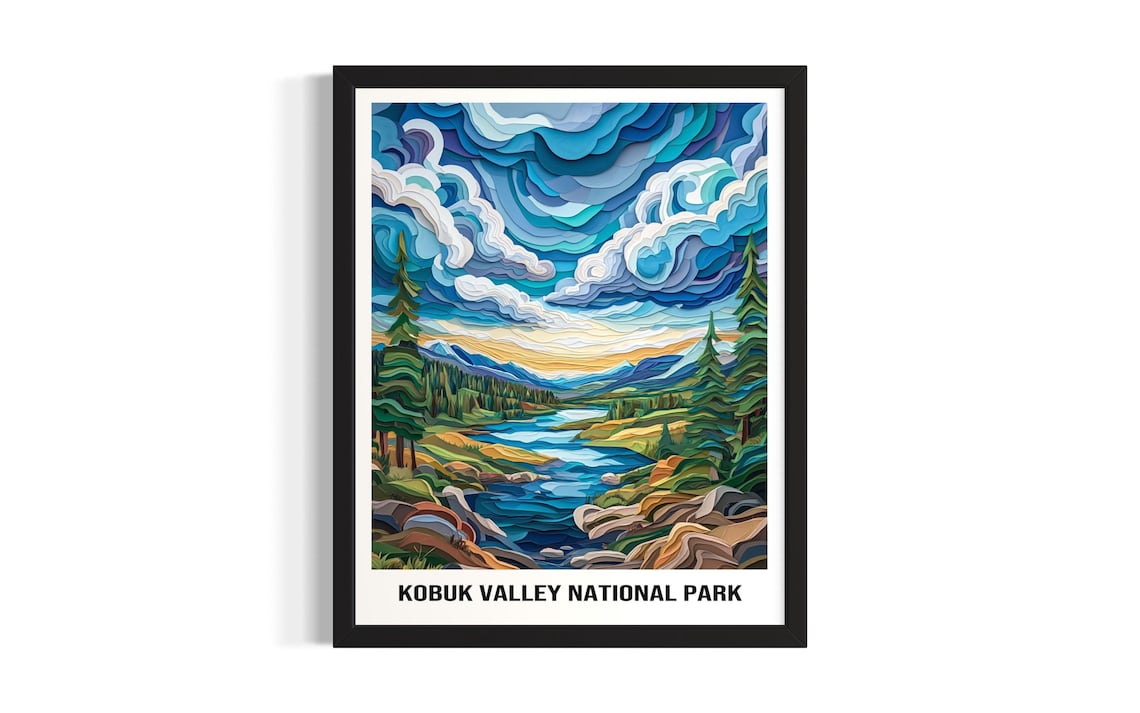 Kobuk Valley National Park Wild River Valley Spruce Forest Art Poster
