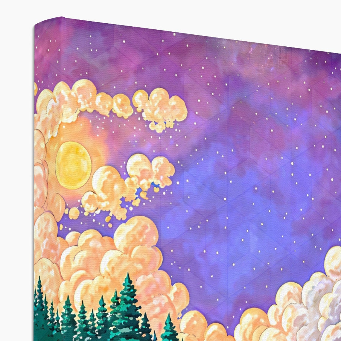 Pastel Ice Fishing Cabin Perfect For Girls Room Dreamworld Clouds Forest Baby Room Art Cute Ice Lake Anime World Nursery Room Decor - Image 2