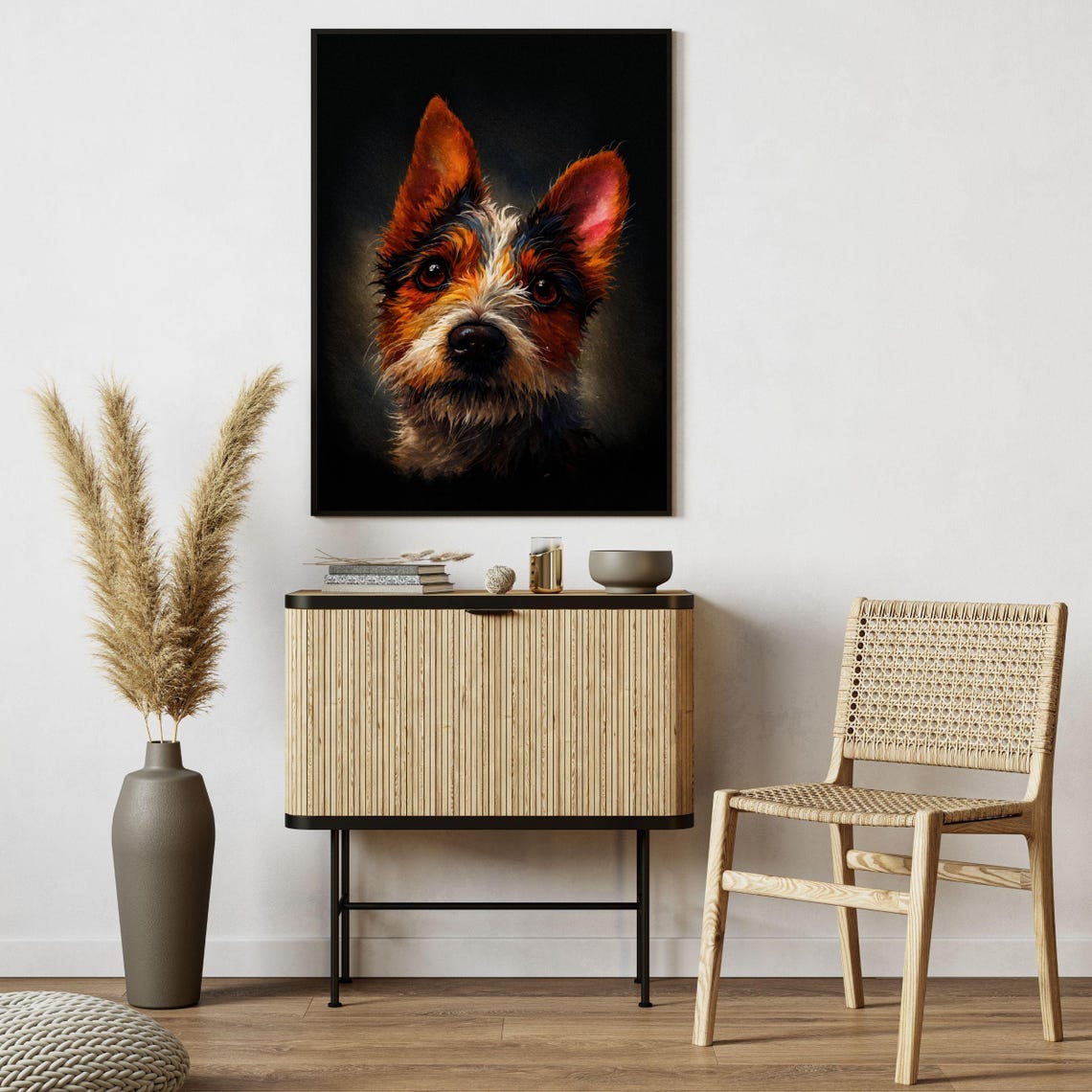 Jack Russell Terrier Close Up Black Background Dog Portrait Poster - Image 6