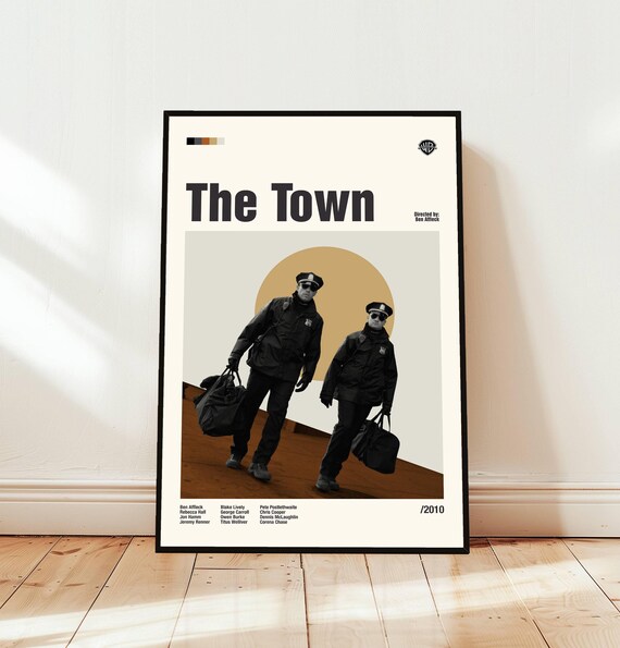 The Town 2010 Minimalist Movie Poster with Ben Affleck Cast Art