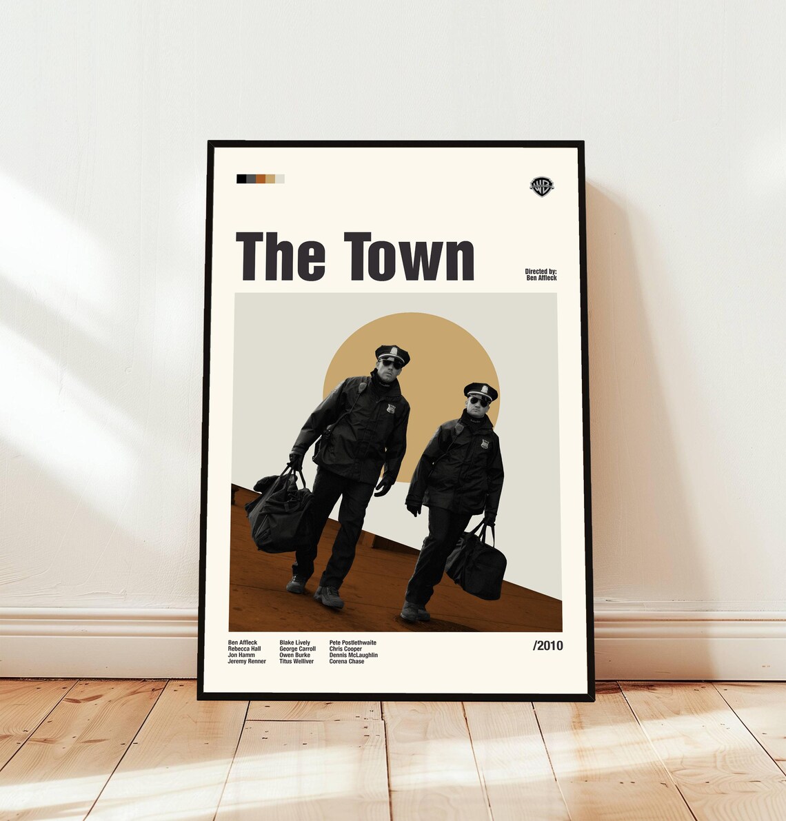 The Town 2010 Minimalist Movie Poster with Ben Affleck Cast Art