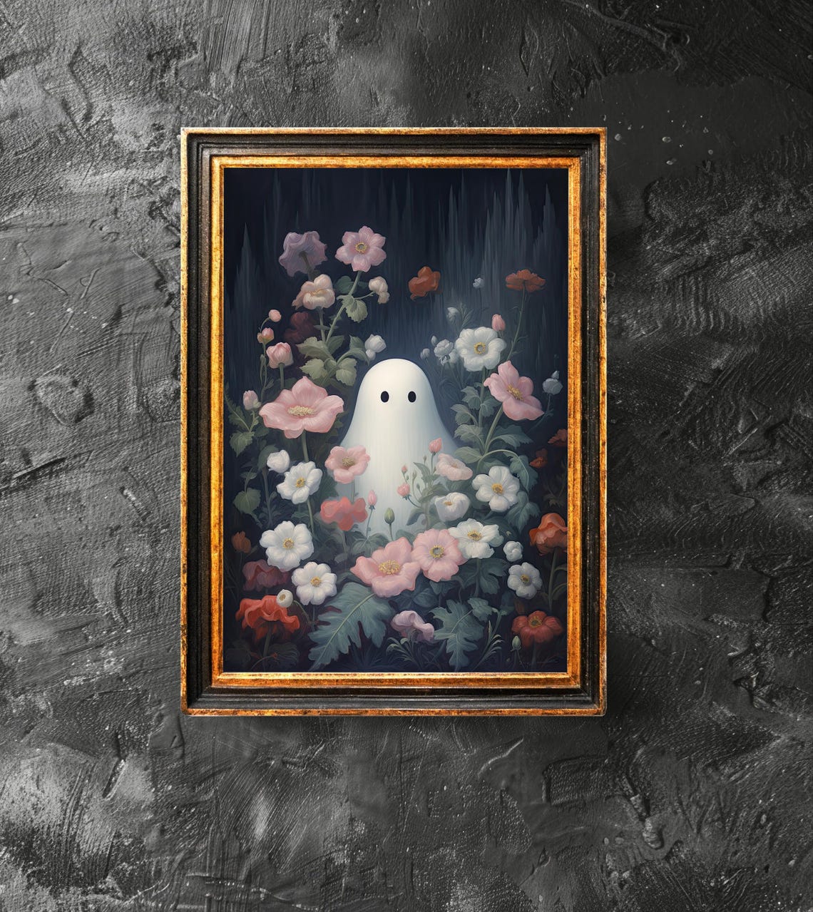 In The Flower Forest Poster Spooky Art Cute Halloween Funny Print