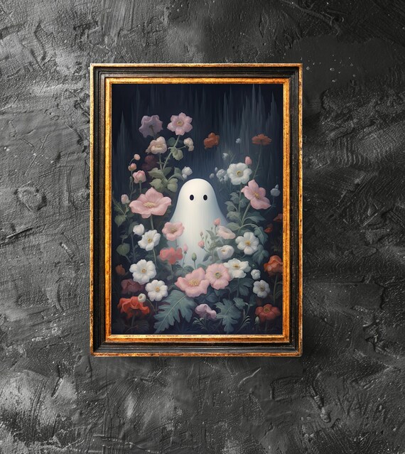 In The Flower Forest Poster Spooky Art Cute Halloween Funny Print