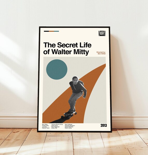 The Secret Life of Walter Mitty 2013 Minimalist Movie Poster Art