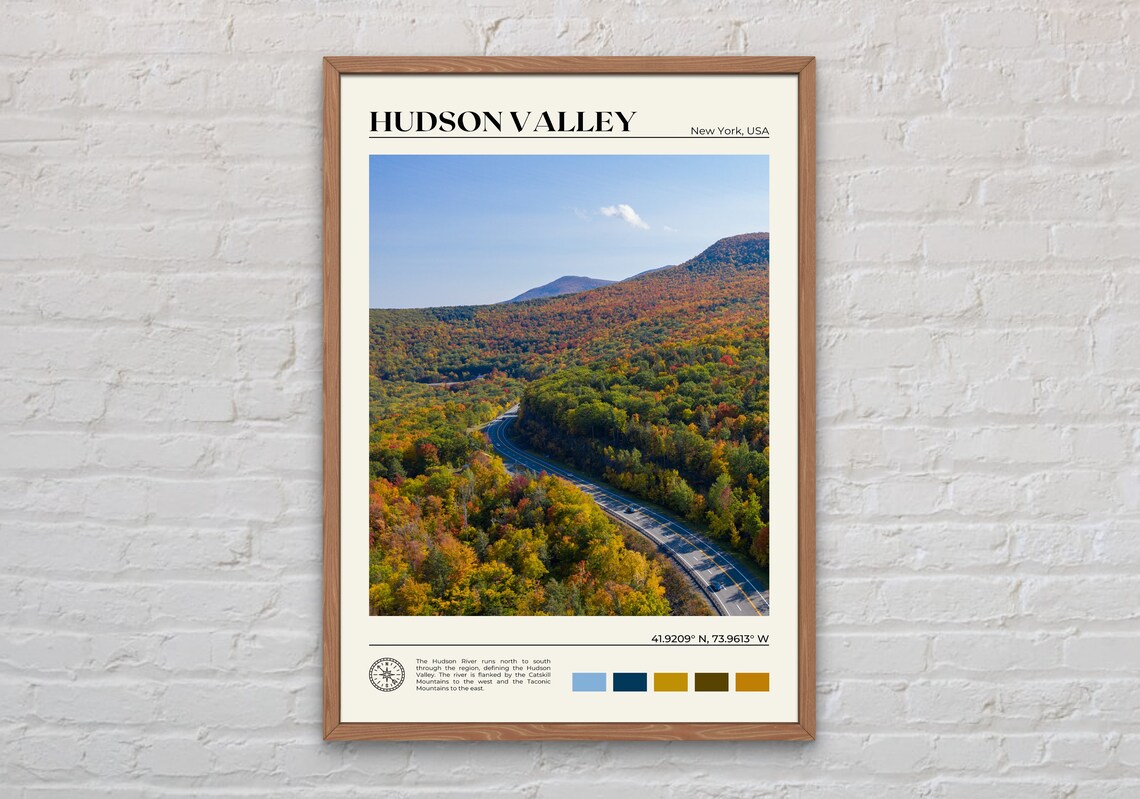 Hudson Valley Real Photo Travel Poster