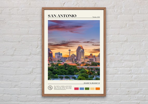 San Antonio Real Photo Art Print, Travel Decor