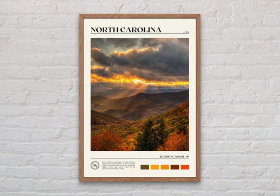 North Carolina Real Photo Travel Poster