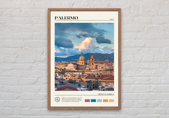 Palermo Real Photo Travel Poster, Italy Wall Art