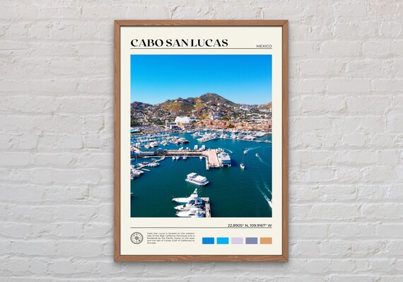 Cabo San Lucas Travel Poster, Mexico Wall Decor