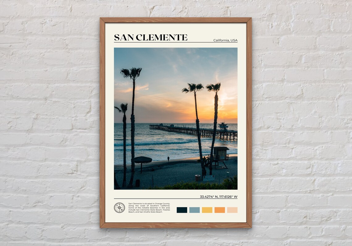 San Clemente, California Travel Poster