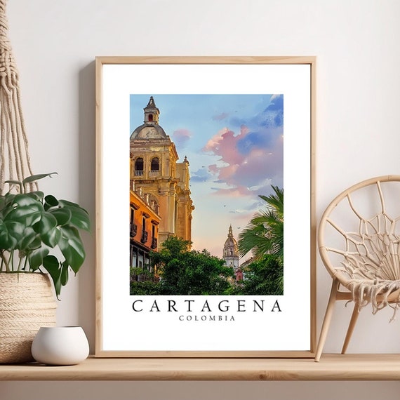 Cartagena City In Colombia Travel Poster Art Print Wall Dcor
