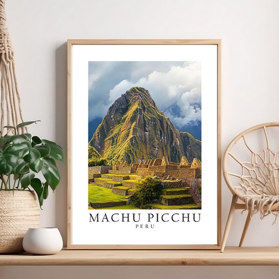Machu Picchu Historical Place Sanctuary In Peru Travel Poster Art Print Wall Dcor