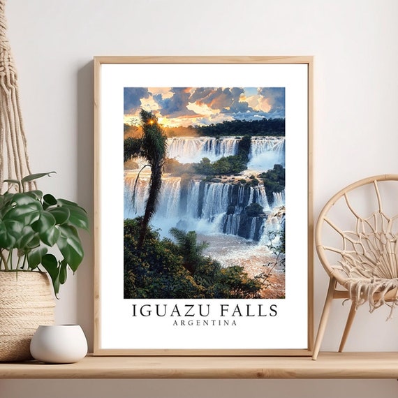 Iguazu Falls Argentina Travel Poster Art Print Wall Dcor
