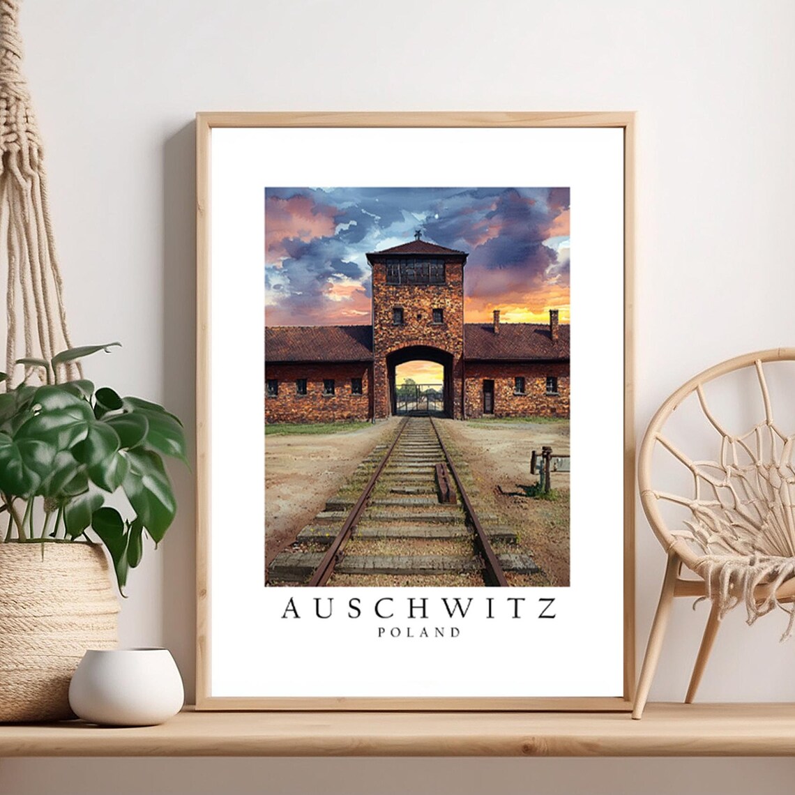 Auschwitz Poland Historic Memorial Landmark Remembrance Wall Art