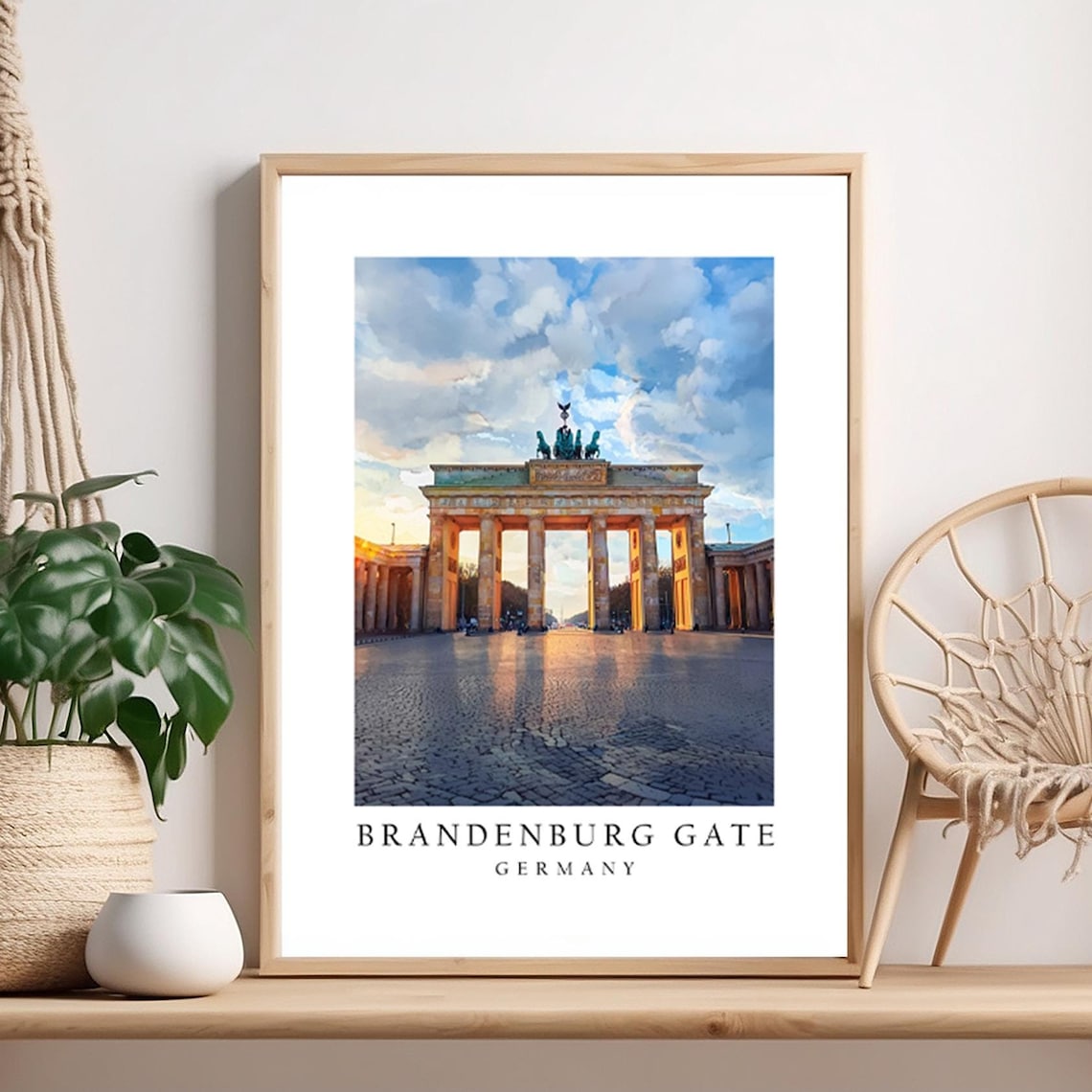 Brandenburg Gate Berlin Historic Landmark Golden Hour Wall Art