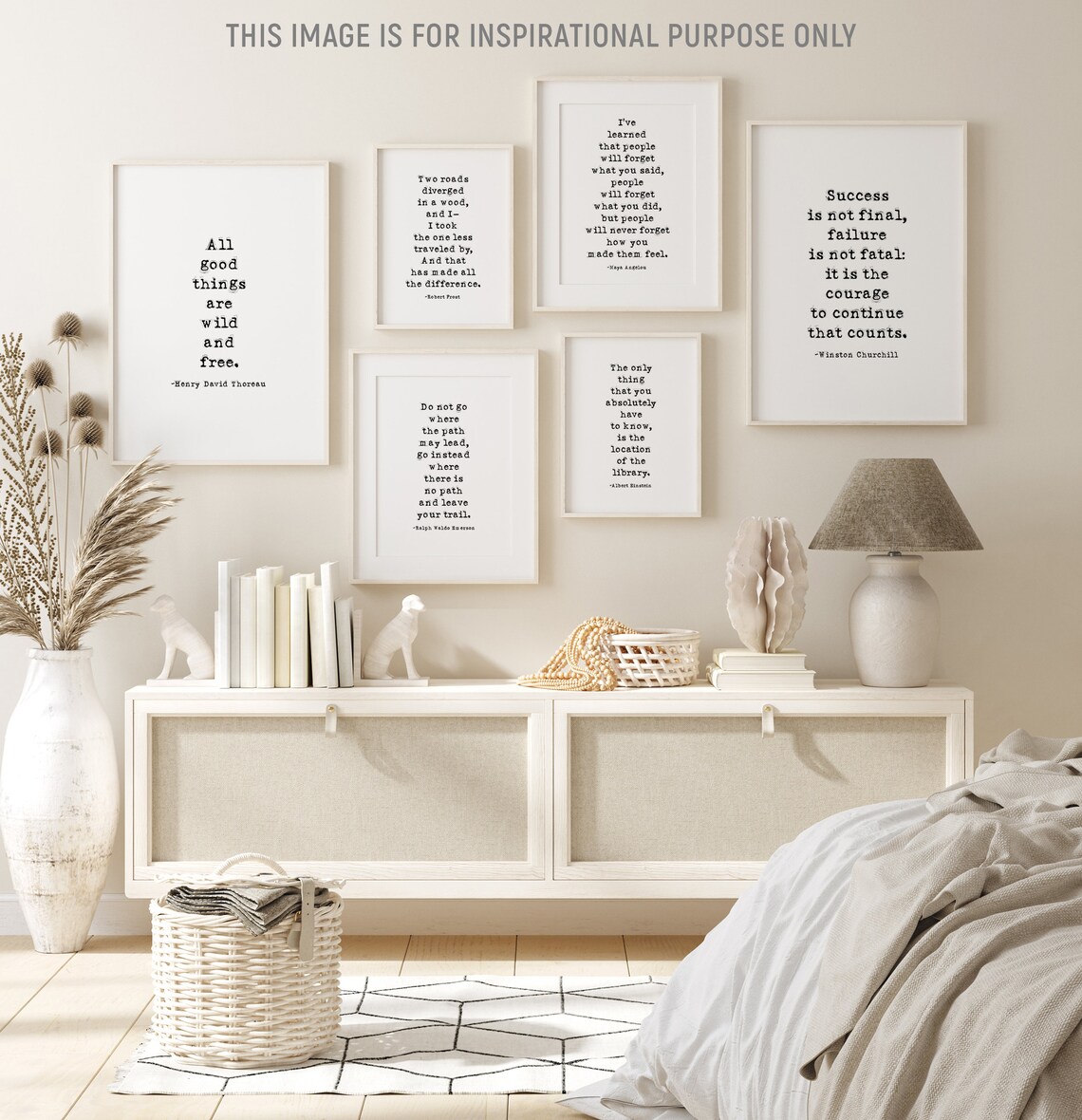 All Good Things Are Wild And Free Thoreau Typewriter Typography Poster - Image 2