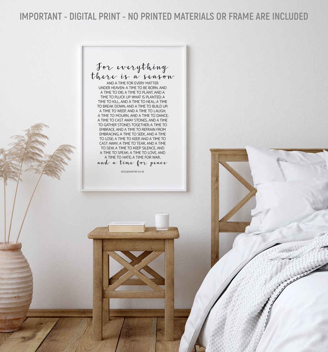 Ecclesiastes 3:1-8 Bible Verse, Scripture Art Print - Image 2