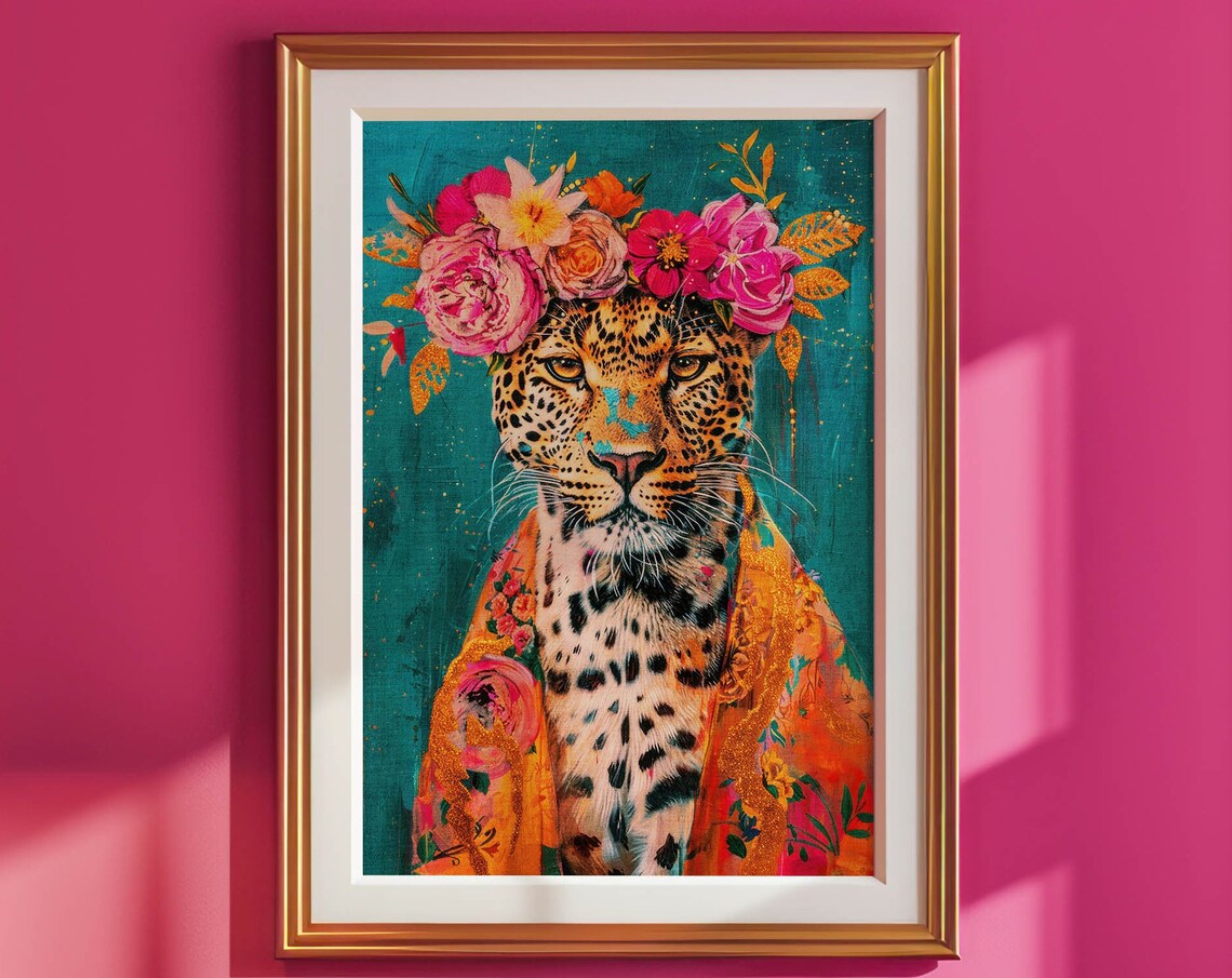 Leopard Animal Print Maximalist Art Print