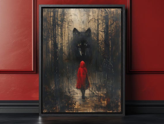 Dark Fantasy Decor Scary Wall Art Fairytale Horror Lovers Goth Home Spooky Gifts