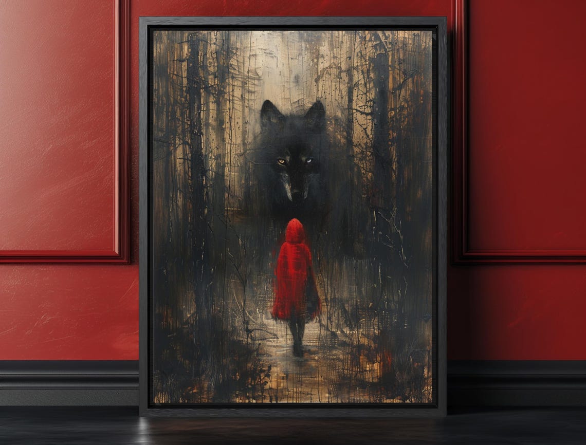 Dark Fantasy Decor Scary Wall Art Fairytale Horror Lovers Goth Home Spooky Gifts