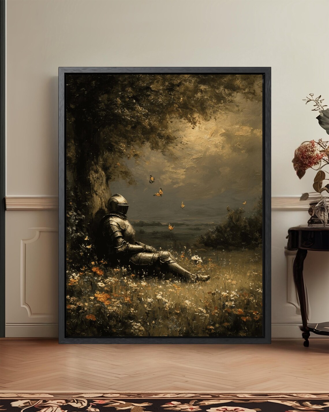 Medieval Knight Resting Fantasy Warrior Art Print