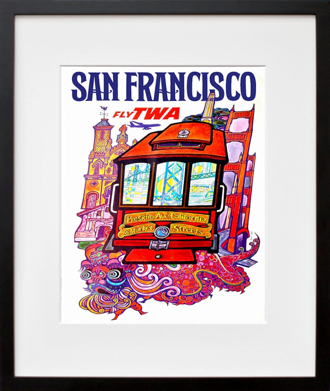 San Francisco Retro Travel Poster, Home Decor Print - Image 2